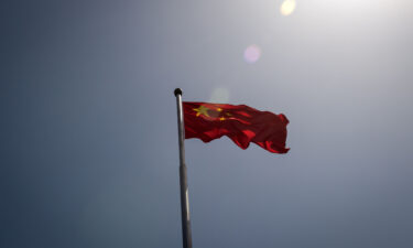 The Chinese national flag is seen at the entrance to the Zhongnanhai leadership compound in Beijing in May 2020. The suspected Chinese surveillance balloon that violated American airspace this week has fueled a diplomatic crisis.
