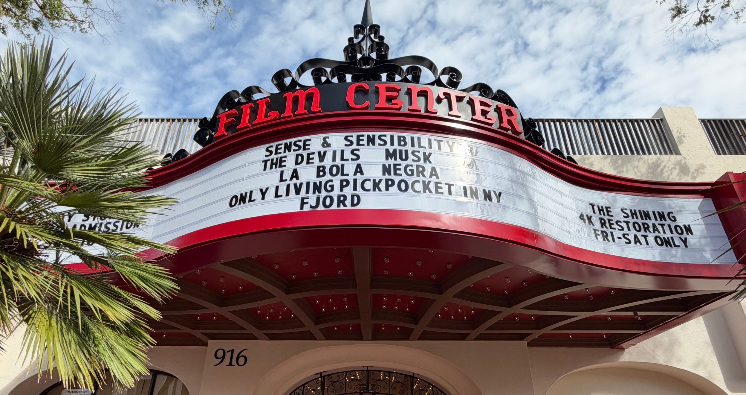 The new marquee is now up at the SBIFF McHurley Film Center.
