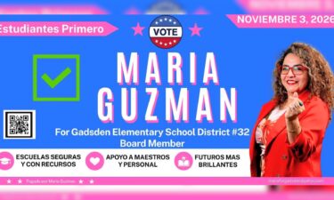 María Guzmán busca formar parte de la mesa directiva del Distrito Escolar de Gadsden