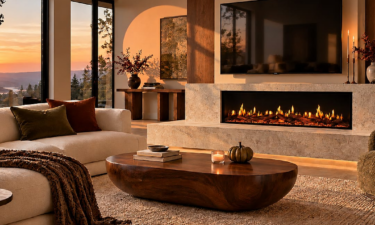 Fall fireplace d&eacute;cor ideas inspired by 2026 interior trends